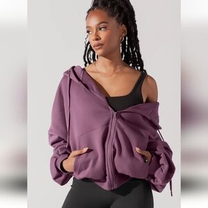 POPFLEX Zip Cloud Plum Hoodie